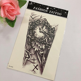 Hình xăm dán cao cấp tattoo chữ kí hoa văn maori 15x21cm- phù hợp vị trí cánh tay,  chân, lưng, ngực, bụng và vai