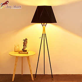 Đèn Cây Đứng Trang Trí Phòng Ngủ - Đèn Đứng Thân Hợp Kim Sơn Tĩnh Điện, Chao Vải Đen Thiết Kế Hiện Đại ML217