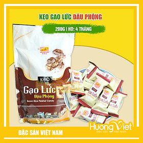 Kẹo gạo lứt đậu phộng Tân Huê Viên 200g