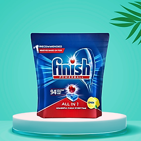 "FINISH TÀI TRỢ" VIÊN RỬA BÁT FINISH ALL IN ONE MAX 10 TÁC DỤNG - HƯƠNG CHANH