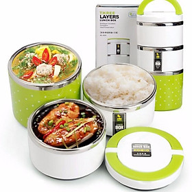 HỘP CƠM GIỮ NHIỆT INOX 3 TẦNG LOẠI TỐT HÀNG CAO CẤP
