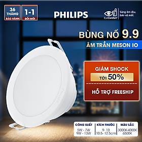 Bộ Đèn PHILIPS LED Âm Trần MESON IO Thế Hệ Mới - 5W 7W 9W 13W