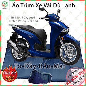 Áo Bạt Phủ Trùm Xe Máy KhoNCC Che Mưa Nắng Dòng Xe Lớn SH 125 150i , Moto Z1000 - NQL-BPXMT-Z1K - Hàng Chính Hãng (Xanh Đen)