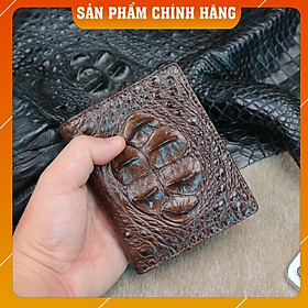 Ví Da Cá Sấu Dáng Đứng Gù Đầu Cá Sấu