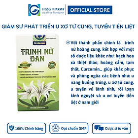 Viên uống giảm triệu chứng u xơ tử cung, u nang buồng trứng TRINH NỮ ĐAN (Lọ 30 viên)