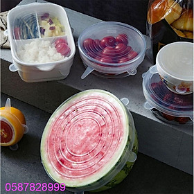 Mua Miếng Bọc Thức Ăn SET 6 MIẾNG SILICON BỌC THỨC ĂN SIÊU TIỆN ÍCH