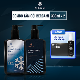  Combo Dầu gội đầu cao cấp 330ml & Sữa tắm nước hoa Nam Bergami 330ml