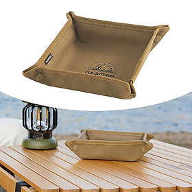 Camping Storage Tray Box Holder Cosmetic Display Jewelry Keys Coins Organizer Serving Tray Fruit Dish for Hiking Picnic Kitchen Bathroom Bedroom