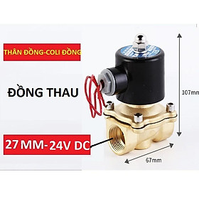 Mua Van điện từ phi 21  phi 27 phi 34 thường đóng 24v  van thoát nước  van nước điều khiển bằng điện