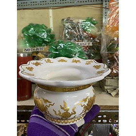 Mua lư hương rồng trắng có hứng tàn nhang đường kính 12cm