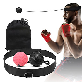 Boxing Reflex Ball Set 2 Level Punching Training Balls with Nylon Sport Headband