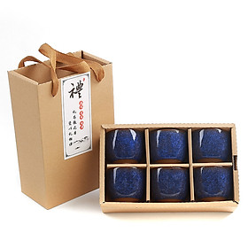 Tea Cup 80ml Ceramic Purple Clay Teacup Container Pu'er Tea Bowl Master Cup Water Cups Teaware Drinkware Crafts Decor Gift Box