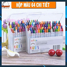 HỘP MÀU 64 CHI TIẾT, Bộ Màu Sáp 64 Món Cho Bé | (TT65)