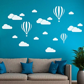Tailored DIY Large Clouds Balloon Wall Decals Children's Room Home Decoration Art