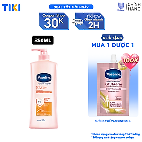 Sữa Dưỡng Thể 350Ml Vaseline Dưỡng Ẩm Sáng Da Chống Nắng Spf24Pa++ Sun + Pollution Protection Bảo Vệ Da Tới 4H Với Spf 24 Pa++