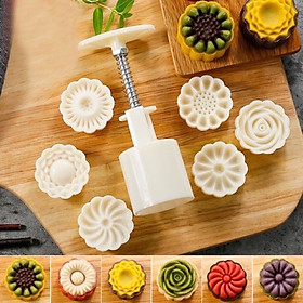 Mua Khuôn lò xo 6 mặt 3D (50gr) / khuôn trung thu 50gr