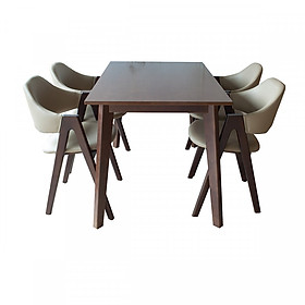 Mua Bộ Bàn Ăn Chữ A 4 Ghế (Nâu)