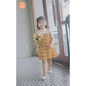 Đầm Bé Gái Tamiuy Voan Dập Ly, Họa Tiết Hoa Nhí Dễ Thương