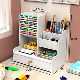 Mua Hộp đựng bút kệ đồ dùng văn phòng để bàn nhiều ngăn tiện lợi KX84 màu trắng sang trong