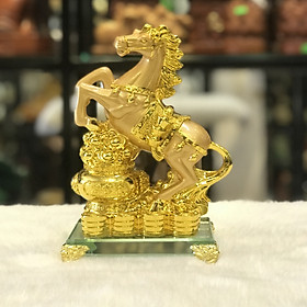 Mua Ngựa Phong Thuỷ Bát Bảo Xi Vàng Đế Kiếng kích Thước Trung