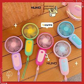 Mua Quạt mini cầm tay sạc điện du lịch  dùng tốt khi cúp điện hay ở lớp học  màu sắc cute  nhỏ gọn