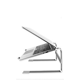 Giá đỡ laptop bằng nhôm, đế tản nhiệt dành cho macbook cao cấp kiêm kê gọn bàn phím ngoài L210