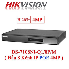 Đầu Ghi Hình Camera IP Wifi Không Dây 8 Kênh NVR - Hikvision DS-7108NI-Q1/8P/M - Hàng Chính Hãng