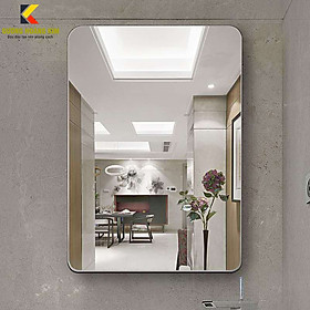 Mua Gương led cảm ứng treo tường  gương nhà tắm phòng tắm  gương đèn led cách viền kích thước 50x70cm