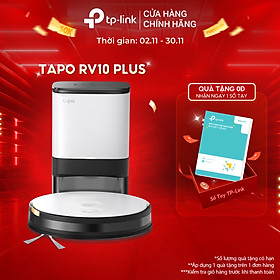 Robot Hút Bụi Và Lau Nhà + Dock Tự Động Đổ Rác Thông Minh TP-Link Tapo RV10 Plus - Hàng Chính Hãng