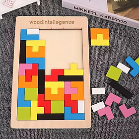 Đồ Chơi Bộ Xếp Hình Xếp Gạch Thông Minh Loại Dày Cho Bé Bảng Ghép Tetris Kích Thích Tư Duy Sáng Tạo