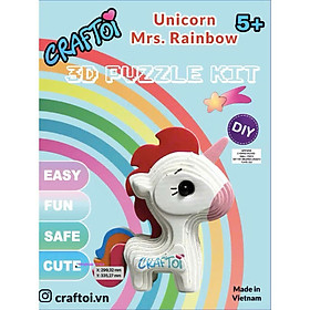Bộ mô hình đồ chơi lắp ráp xếp hình DIY 3D Đồ Chơi Xây Dựng Mô Hình Giáo Dục Trẻ Em CRAFTOI 3D Puzzel Kit Unicorn