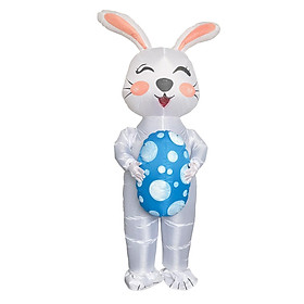 Easter Rabbit Inflatable Costume Dress up Bunny Suit for Christmas Role Play Party