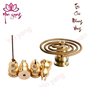 Trụ Đồng Cài Nhang Vòng, Thắp Hương- Đồ Thờ Cúng- Yinyang Shop cao cấp, chất lượng