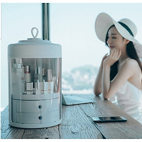 Mua Tủ đựng mỹ phẩm hình trụ xoay 360 độ