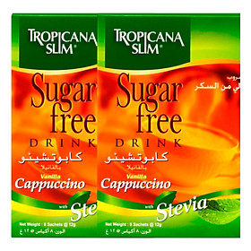 Combo 2 Hộp Cà Phê Ăn Kiêng Tropicana Slim Sugar Free Vanilla Cappucino (8 x 12g)