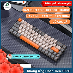 Mua Bàn Phím Cơ Bluetooth Không Dây K68BT Trục Cơ Red Switch Gõ Cực Đã Có Hotswap Kết Nối Máy Tính / Điện Thoại / Tablet - Hàng chính hãng