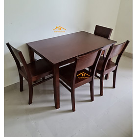bộ bàn ăn cherry nâu 4 ghế