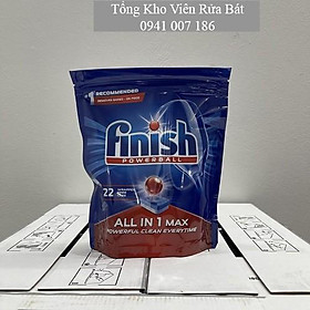 Viên rửa bát Finish All in 1 max 10 tính năng tẩy rửa, sạch hiệu quả