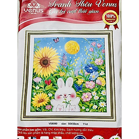 Mua Tranh thêu kín Thỏ dễ thương vs8080  kích thước 50 x 50  cm