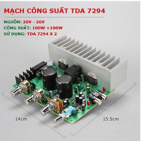 Mạch khuếch đại công suất TDA 7294 100W x 2 - Điều chỉnh Volume, Treble, Bass 