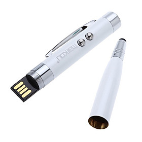 6 in 1 Capacitive Stylus Pen Touch Screen with USB Flash Drive 8GB White