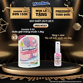 Combo 03 túi nước giặt kháng khuẩn Mao Bao 1800g
