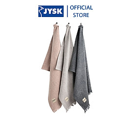 Khăn bếp cotton | JYSK Sivblom | bộ 3 chiếc | hồng/xám | R50xD70cm