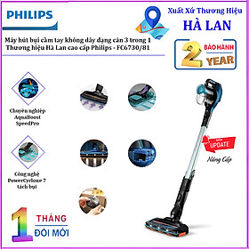 BẢO HÀNH 2 NĂM - Máy hút bụi cầm tay không dây dạng cán 3 trong 1 SpeedPro Aqua. Thương hiệu Hà Lan cao cấp Philips - FC6730/81. HÀNG CHÍNH HÃNG