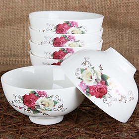Mua Bát cơm hoa đỏ Hàn Quốc sứ Minh Châu phong cách hiện đại