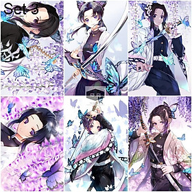 Bộ 6 Áp phích - Poster Anime Kimetsu no Yaiba - Lưỡi Gươm Diệt Quỷ (bóc dán) - A3,A4,A5
