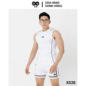 Áo Thun Ba Lỗ Tanktop Nam Phối Sọc Thể Thao Tập Gym Chạy Bộ - X9 Sportswear - X026