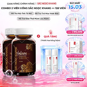 Combo 2 Hộp viên uống Sắc Ngọc Khang ++ hỗ trợ hạn chế lão hóa, sạm da, nám da; hỗ trợ tăng cường nội tiết tố nữ