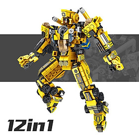 Hình ảnh Đồ Chơi Lắp Ráp Trẻ Em Robot MECHA 12 trong 1 - Bằng nhựa ABS an toàn 