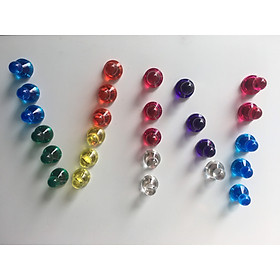 Bộ 5 Viên Nam Châm Đính Bảng Đất Hiếm – Nút Chặn Giấy (D22mm) – Màu Ngẫu Nhiên